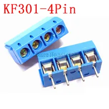 10 pces KF301-4P 5.08mm 4 pinos conectam o conector terminal do parafuso terminal azul
