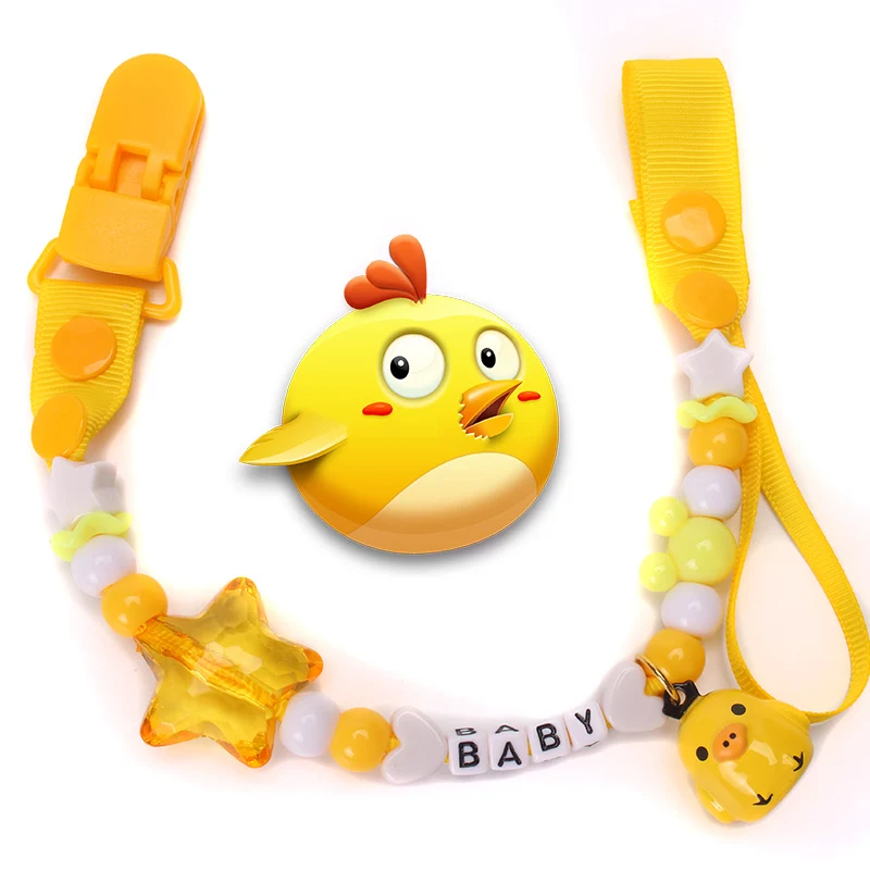 1 PCS New Baby Pacifier Fruit Cartoon Clip Chain Ribbon Holder Pacifier Clips Nipple Holder For Infant Baby Nipple Feeding