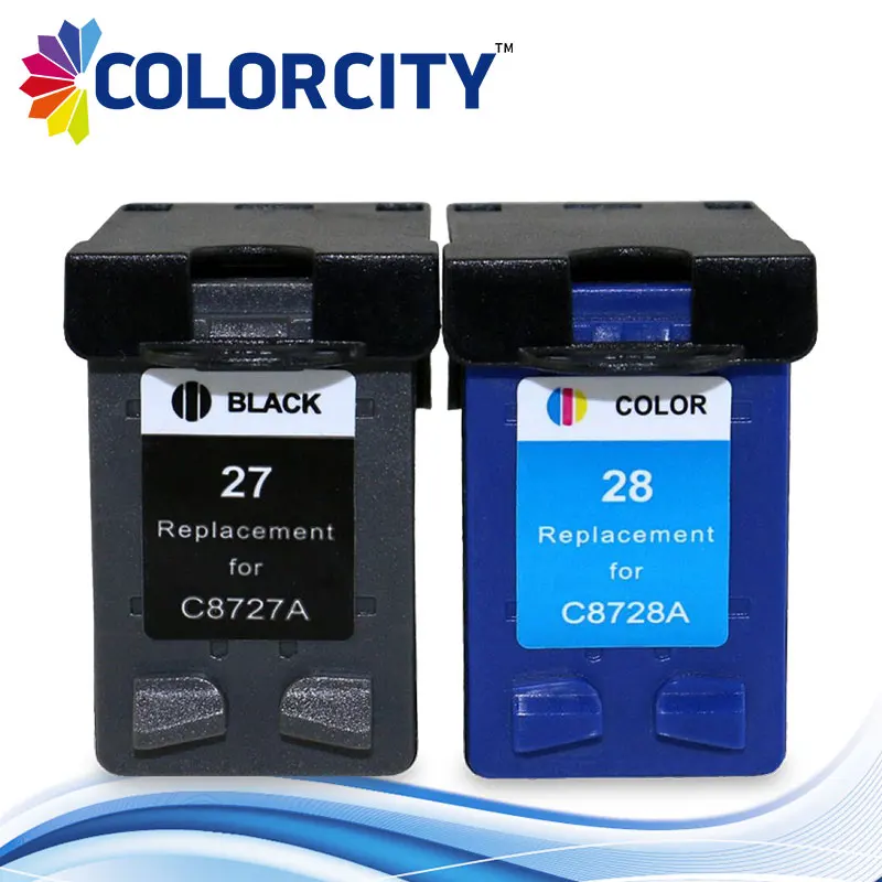 Заправленный чернильный картридж COLORCITY для принтера HP 27 28 Deskjet 450 450CI 3420 3520 3550 3650 3740
