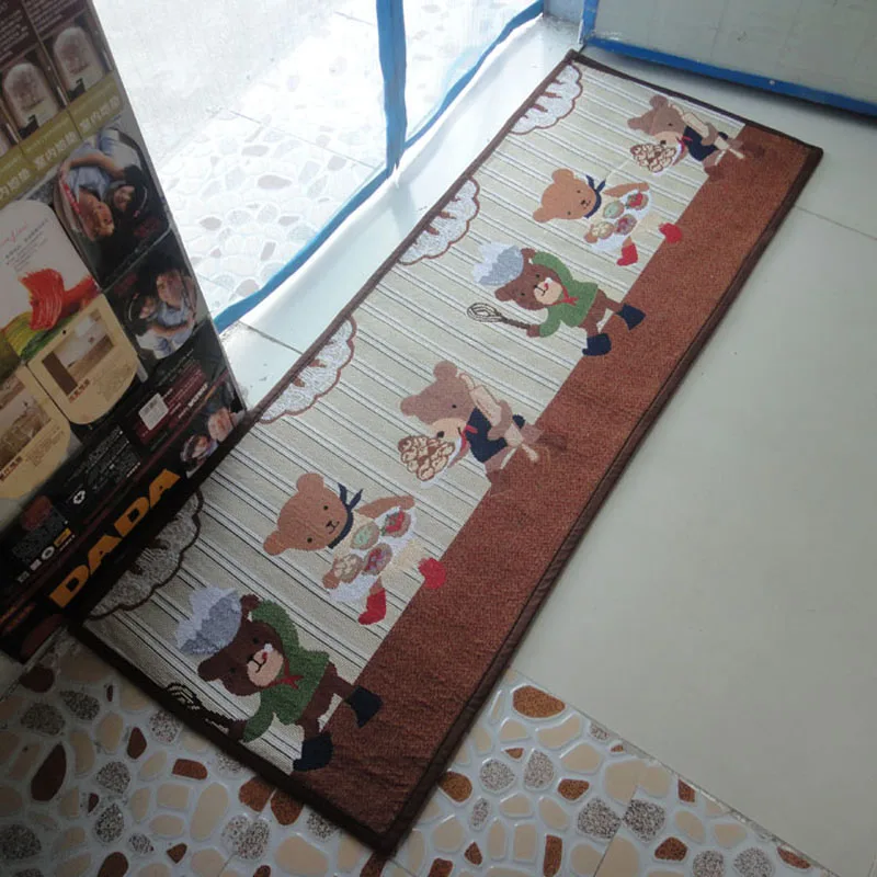 Противоскользящий длинный коврик для ванной комнаты, моющийся кухонный коврик, коврик для спальни, домашний декор