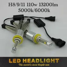 Ossen P70 XHP-70 СВЕТОДИОДНЫЕ Фары H11 110 Вт 13200lm H4-3 Привет/Lo H8 H9 HB3 9005 HB4 9006 H7 СВЕТОДИОДНЫЕ Фары 5000 К Супер Яркий Противотуманная фара