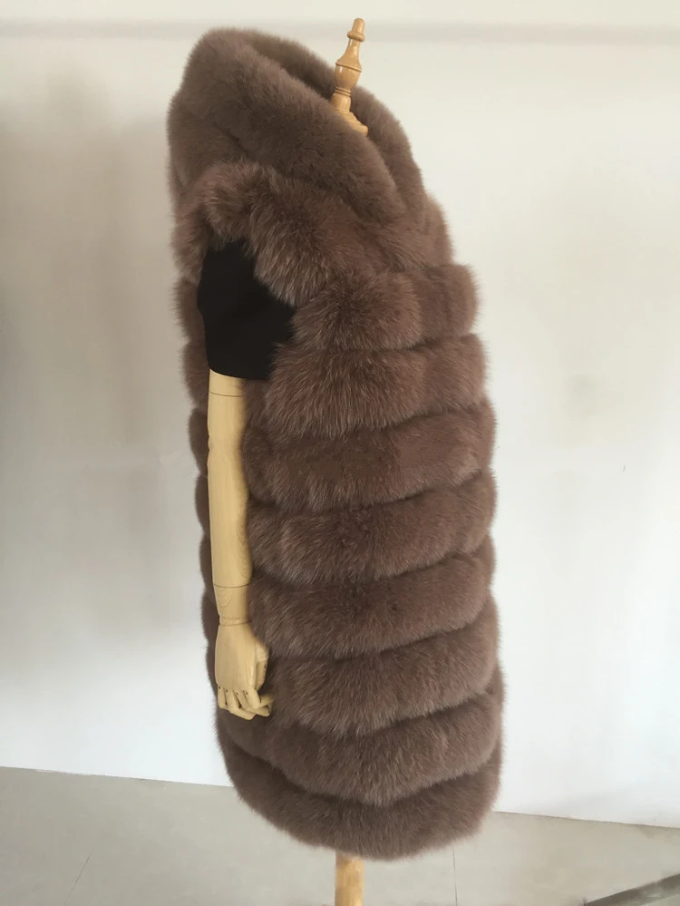 Зимний жилет из натурального Лисьего меха, женский жилет из натурального Лисьего меха, Модное теплое пальто GH83
