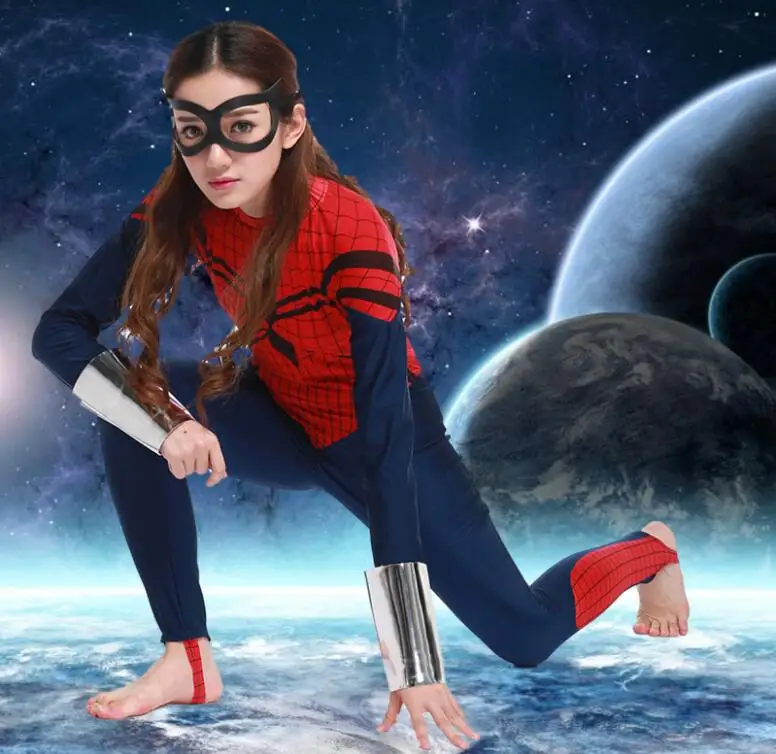 Marvel Comics Adult Women's Sexy Spiderman Bodysuit Costume Carnival Party Halloween Cosplay Costum
