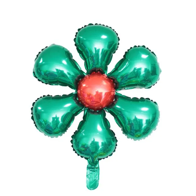 1 шт. 24-дюймовый декоративный цветок шесть лепестков цветок фольгированные шары Свадебные С Днем Рождения украшения гелиевый надувной шар поставки - Цвет: Green