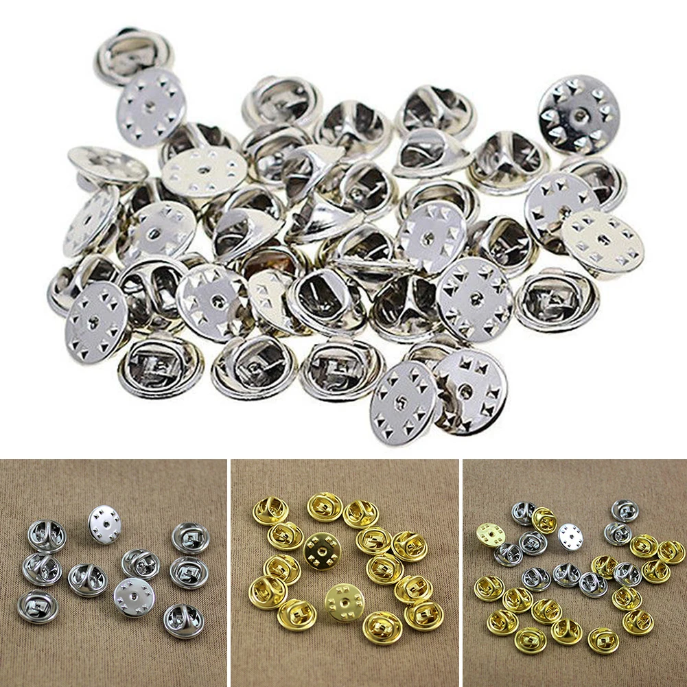 30Pc/set DIY Accessories Round Metal Brooch Clasp Snaps Button Fasteners Clothes Clips Alloy Jewelry Buckle Pin#137