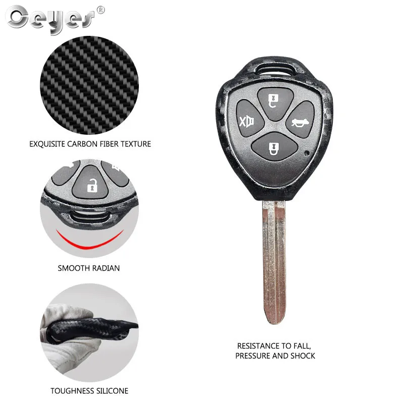 Carbon fiber key cover for TOYOTA (2)