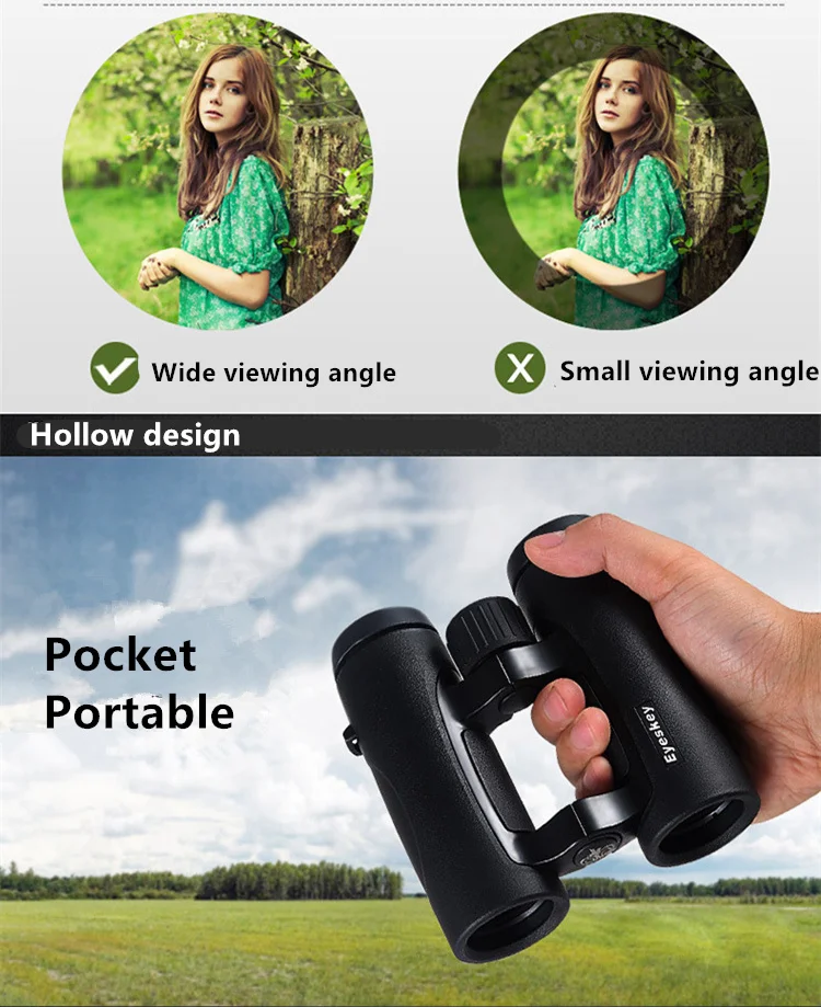 New 10x32 Binocular HD High-power Wide Angle Hollow Pocket Portable Telescope Low Light Night Vision Telescopes Bak4 Prism New 10x32 Binocular HD High-power Wide Angle Hollow Pocket Portable Telescope Low Light Night Vision Telescopes Bak4 Prism