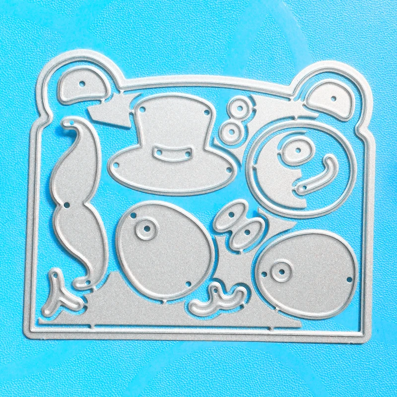 

YLCD1059 Clown Metal Cutting Dies For Scrapbooking Stencils DIY Album Cards Decoration Embossing Folder Die Cuts Template Mold