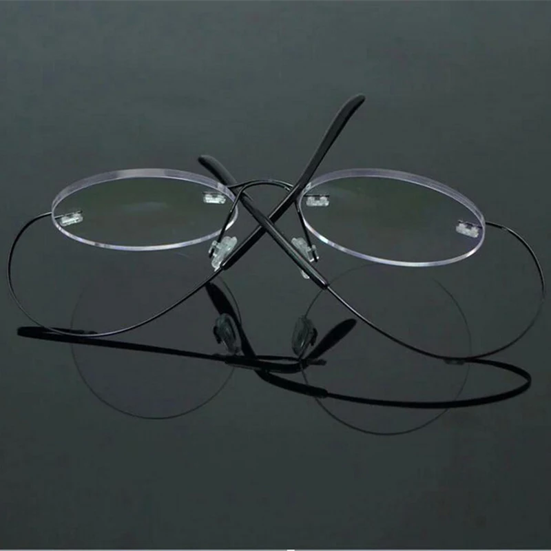 Мужские и женские очки для коррекции миопии без оправы|men eyewear|titanium rimlessmemory titanium |