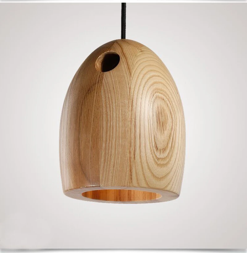 Modern Design Oak Pendant Lights For Living Room Bedroom Natural