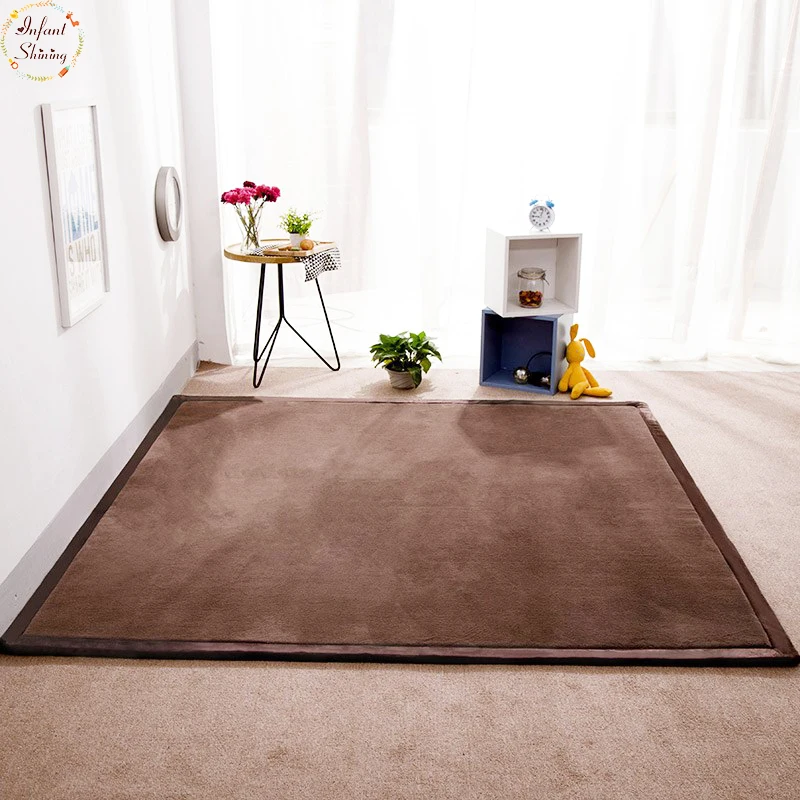  Infant Shining Coral Fleece Mat Area Rug for Living Room Kids Room Bedroom Floor Carpet 180*200 Thi - 32678434458