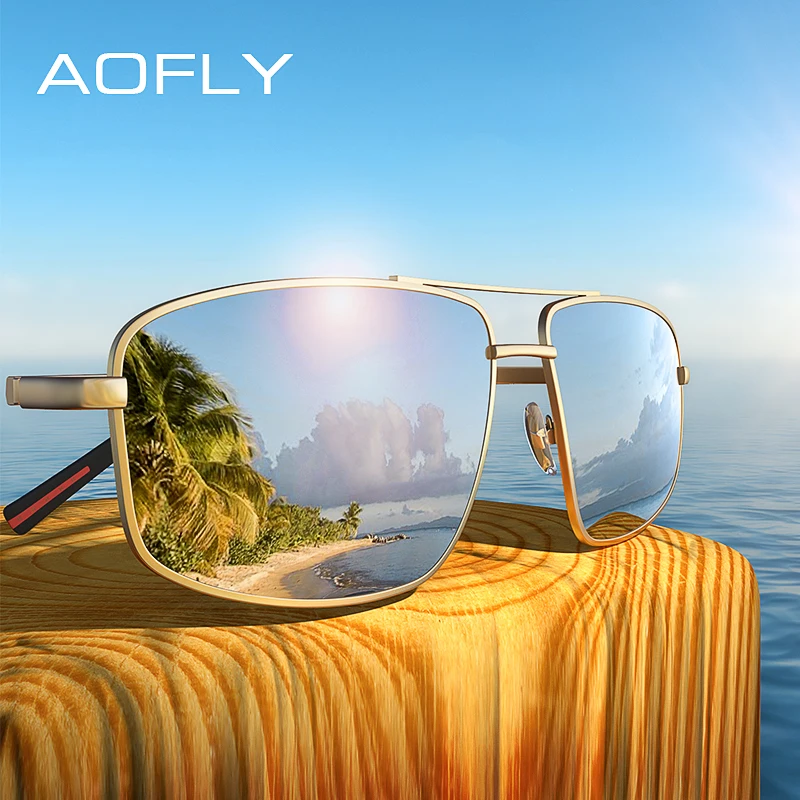 

AOFLY BRAND DESIGN Classic Men's Sunglasses Men Driving Polarized Sunglasses Male Metal Frame Glasses Eyewear Gafas UV400 AF8182