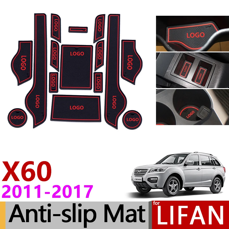 

Anti-Slip Gate Slot Mat Rubber Coaster for Lifan X60 2011 2012 2013 2014 2015 2016 2017 2018 Accessories Stickers Car Styling