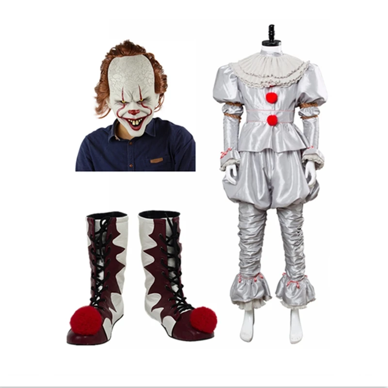

Hot sale Stephen King's It Cosplay Costume Pennywise Costume Clown Costume Halloween Costumes for adult Custom Made Outfit Suit