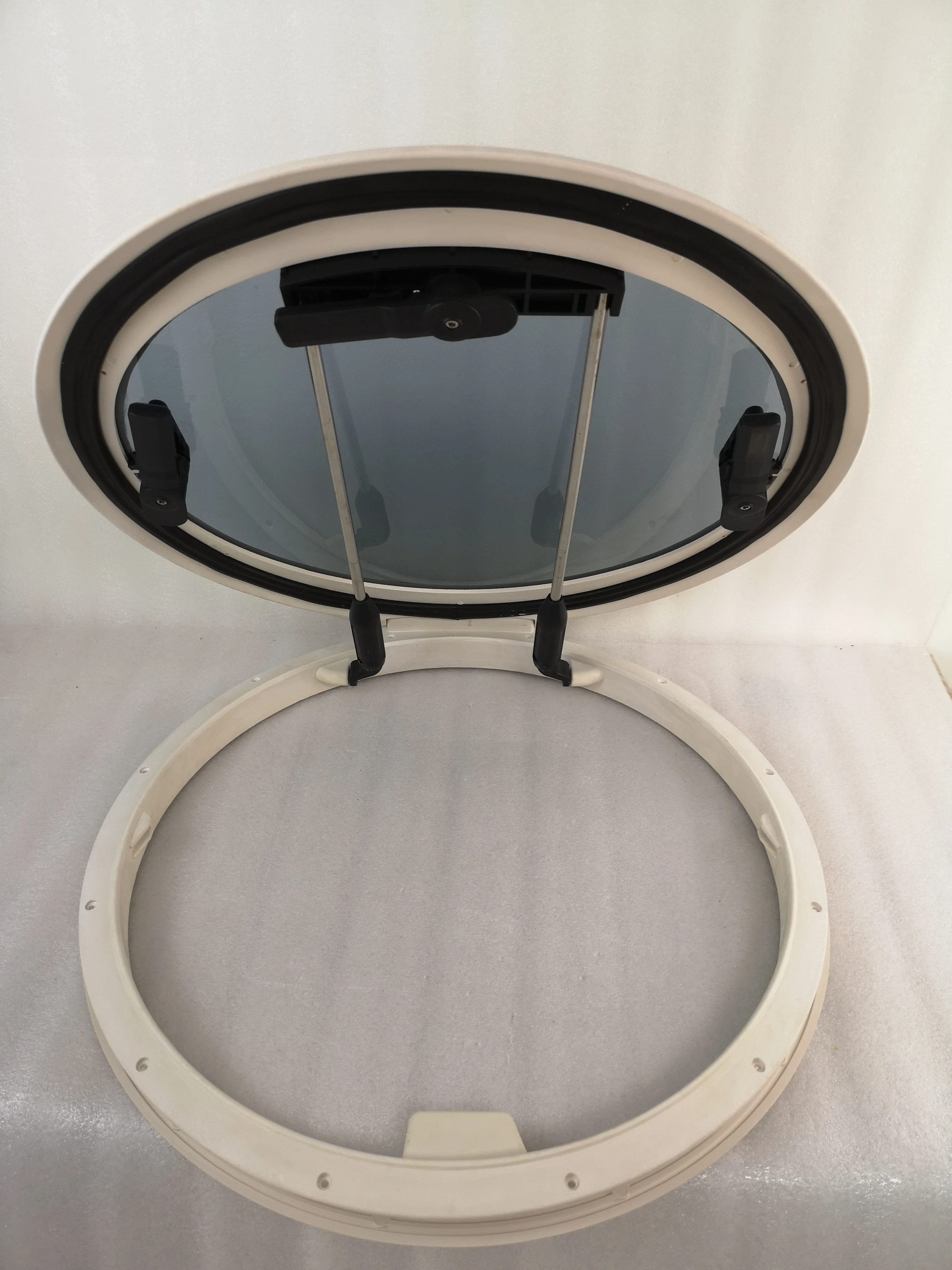 625mm Diameter Round Marine Grade Nylon Boat Deck Hatch Window With Tempered Glass and Trim Ring    00545 acrylic display solid block for ring earring bangle pendant necklace set jewellery watch craft window counter stand holder riser