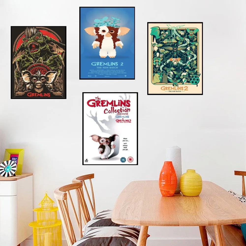 

Fantasy horror movie GREMLINS poster Retro style Decorative Coated Paper print DIY Wall art Painting Stickers Home Posters New