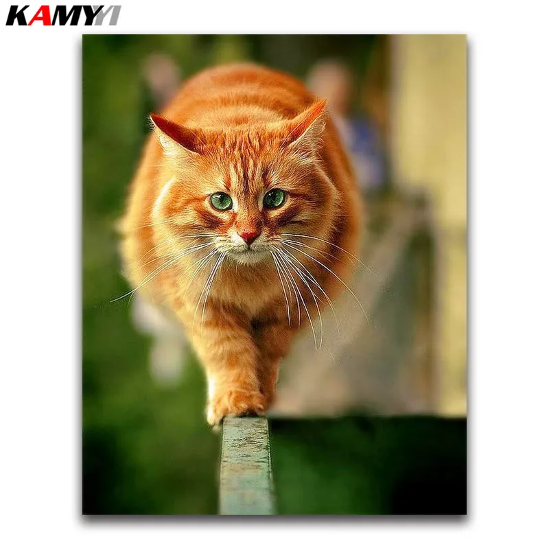 

Full Round Diamond mosaic animal DIY 3D Diamond painting Cat Full Square Diamond embroidery Cross stitch Wall decoration