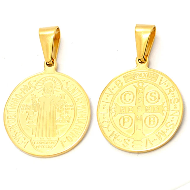 jewelry wholesale china stainless steel religious medals with chain