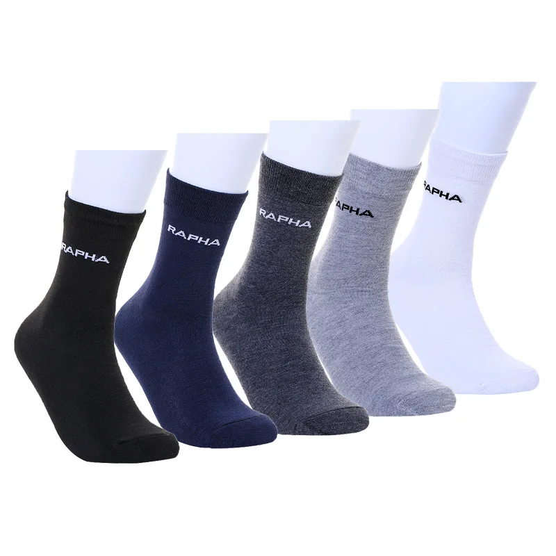 

High Quality Casual Men's Business Socks For Men Cotton Brand Crew Autumn Winter Black White Socks meias homens 5 Pair