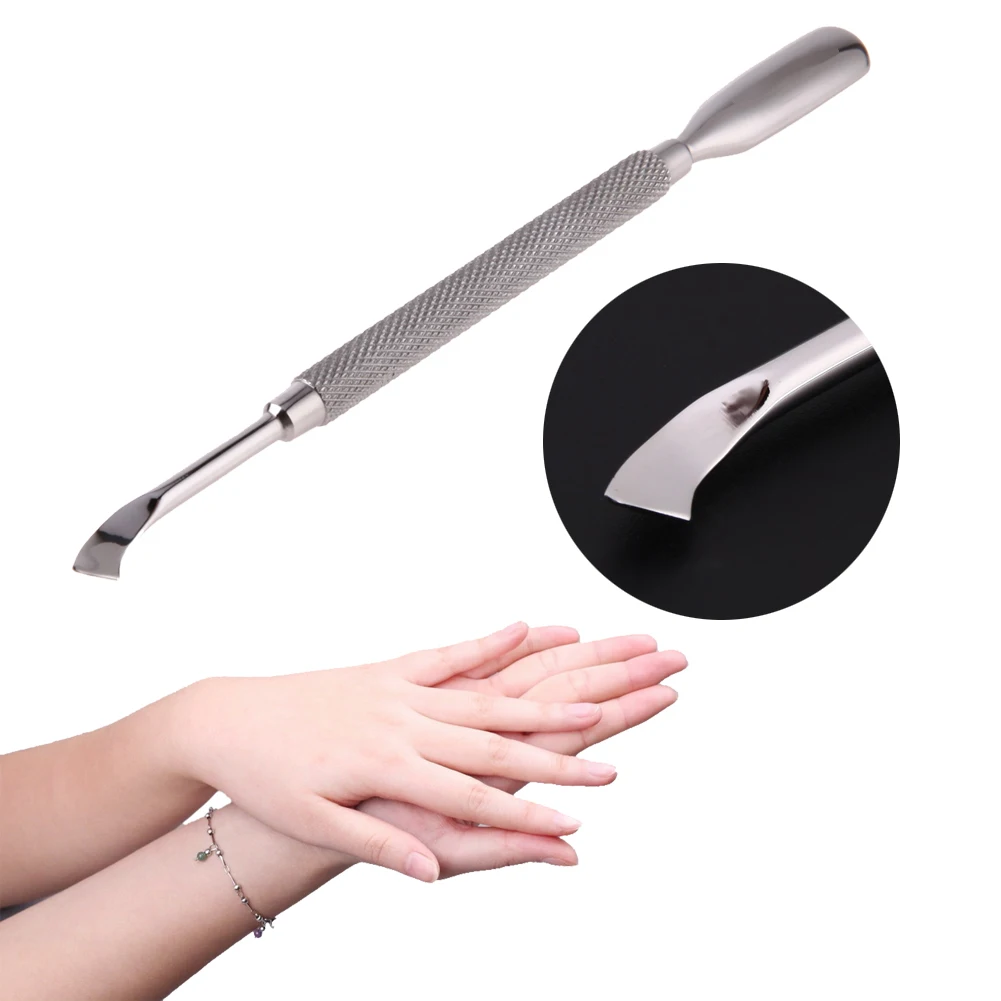 1pc Stainless Steel Cuticle Pushers Remover Finger Dead Skin Push Nail