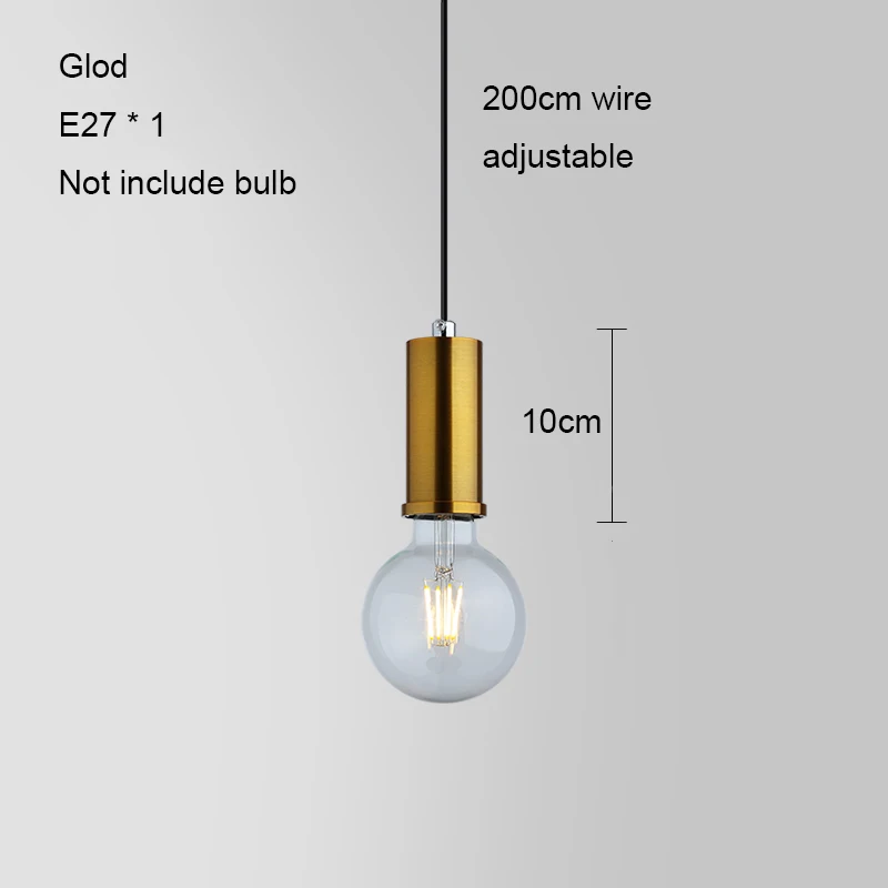 E27 подвесные светильники Светодиодный современный подвесной висячий светильник Настенный светильник Промышленный DIY нордическая лампа для Спальня Гостиная Кухня Ресторан - Цвет корпуса: 16 no bulb