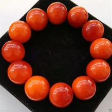 Красивый китайский натуральный ручной работы красный нефрит Браслеты 20 мм AAAAA