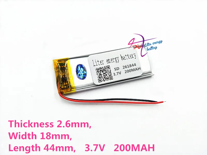 3,7 V литий-полимерный аккумулятор 261844 MP3 Bluetooth DIY подарок/игрушка стилус 200MAH