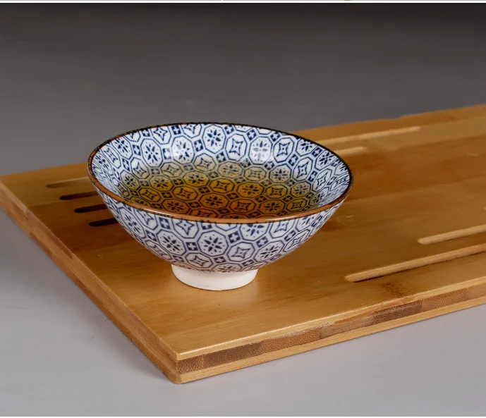 Китайские чайные чашки кунг-фу, голубой и белый фарфоровый чайный сервиз с узором, керамическая чайная чашка A