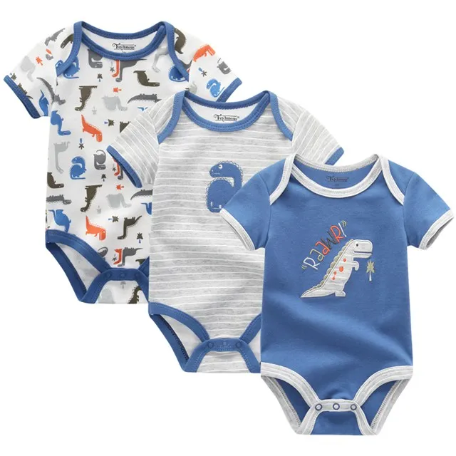 3 предмета, детские комбинезоны для мальчиков и девочек, хлопковый комплект одежды для малышей 0-12 месяцев, Детский костюм с круглым вырезом зимняя одежда для малышей - Цвет: BDS3405