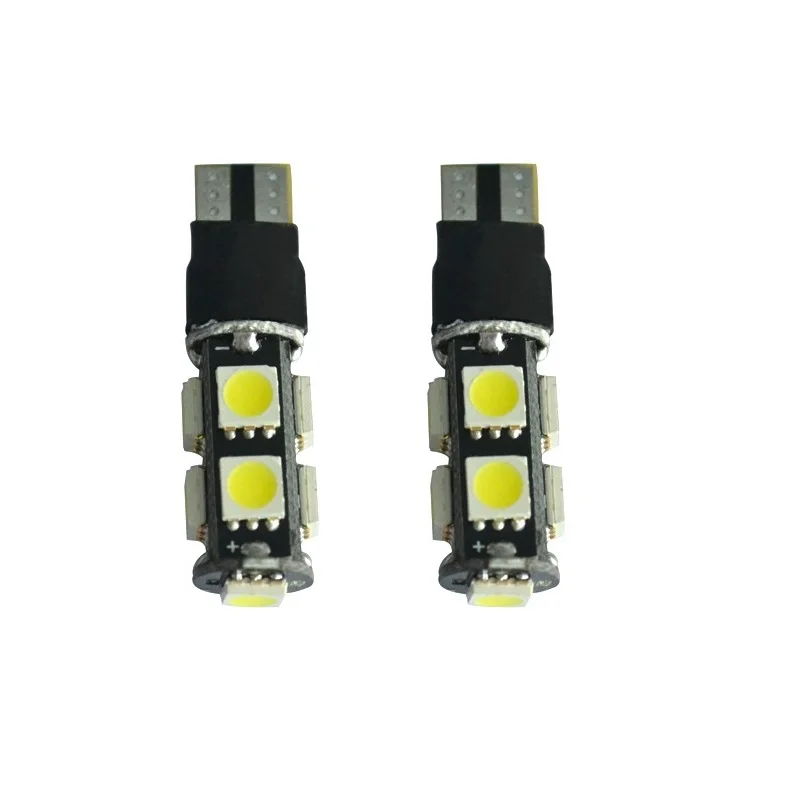

2 pcs T10 Lighting and Strobe Flash Mode 9 SMD 5050 LED 194 168 W5W 9SMD Wedge Light Bulb White Dual mode lighting