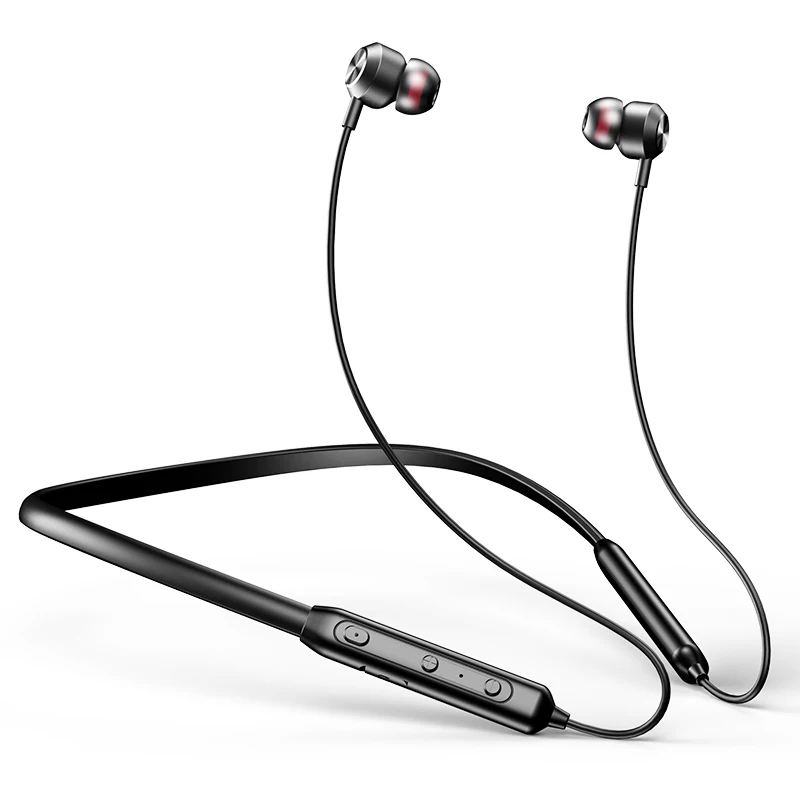

ECHILI Quick Charging Bluetooth V5.0 Headphone Wireless Earphones Sports Neckband Bluetooth Headset Earbuds Hands-free for Phone