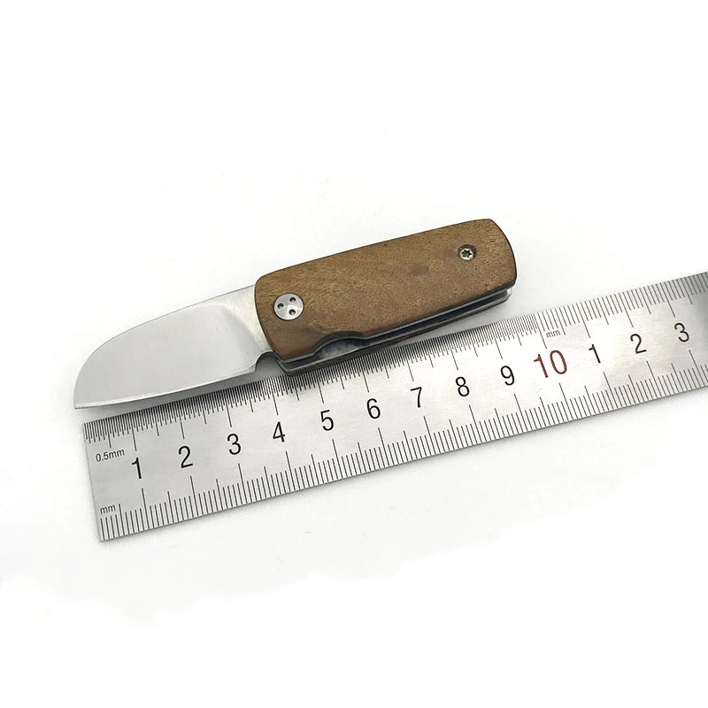 new cute mini pocket knife wood handle EDC camping portable knife key