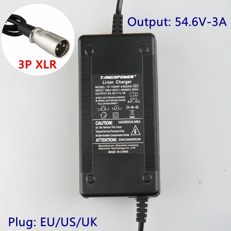 54.6V 3A Charger 54.6v 3A electric bike lithium battery charger for 48V lithium battery pack XLR Plug 54.6V3A charger 54.6V 3A Charger 54.6v 3A electric bike lithium battery charger for 48V lithium battery pack XLR Plug 54.6V3A charger