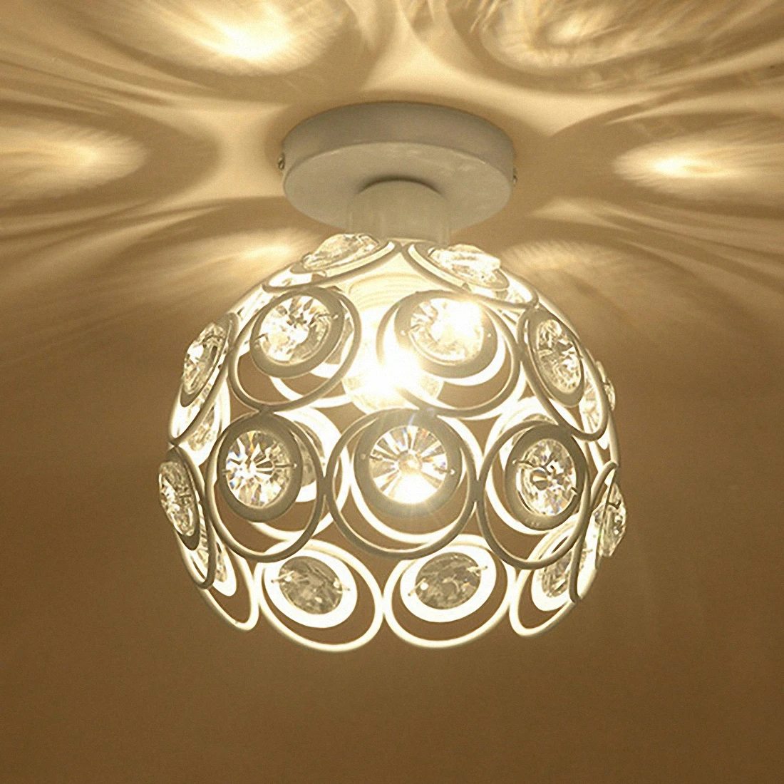  E27 white Creative crystal minimalist ceiling light Simple ceiling lamp bedroom alley Simple europe - 32855840290