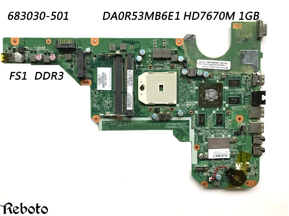 Материнская плата для ноутбука HP Pavilion G6 стильная материнская G4 с разъемом FS1 PN 683030
