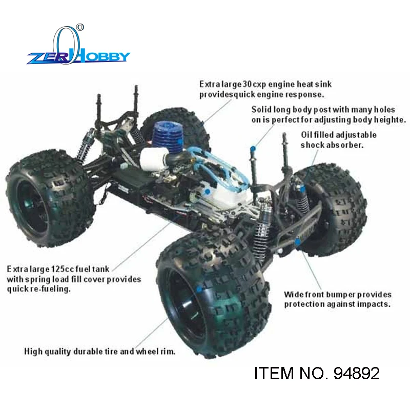 1/8 RC автомобиль 4WD легкий нитро внедорожник монстр грузовик SH21cxp двигатель 94892|1/8