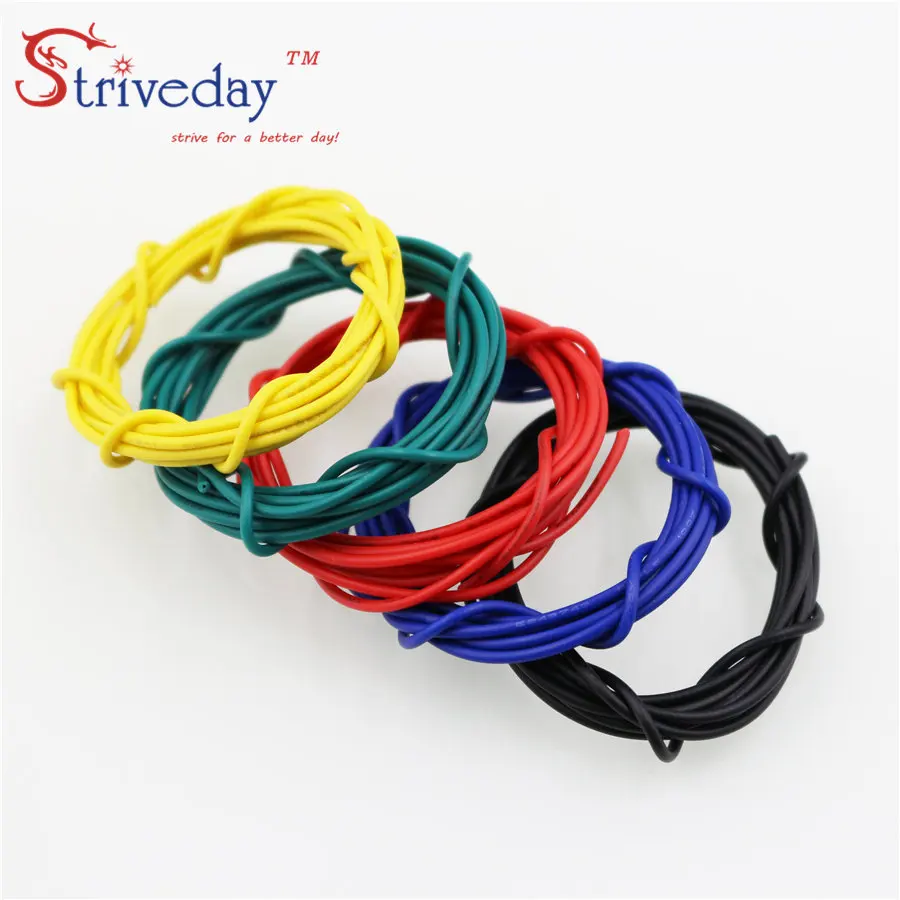 Медный кабель Striveday 1007 20 AWG 1 метр красный/синий/зеленый/черный/20awg электрические