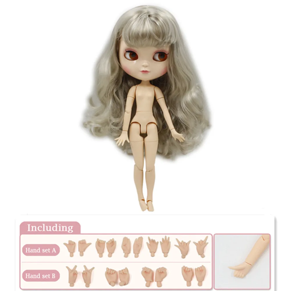 

Fortune Days ICY DBS Doll 1/6 Shiny new curly hair joint body including hand setAB Gift 30cm High Quality toys