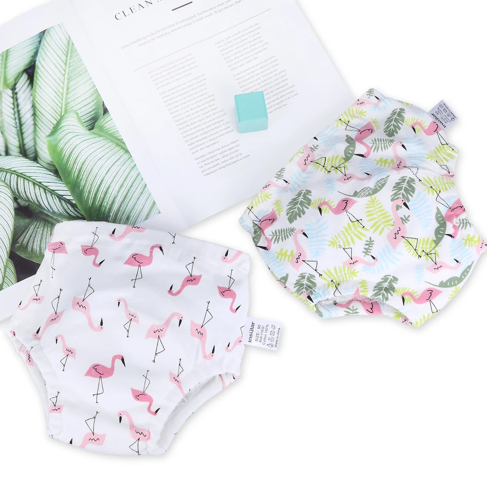 

2pcs Unisex Baby Diaper Reusable Baby Training Pants Cotton Newborn Underpants Panties Infant Toddler Cloth Diaper Nappies Cover