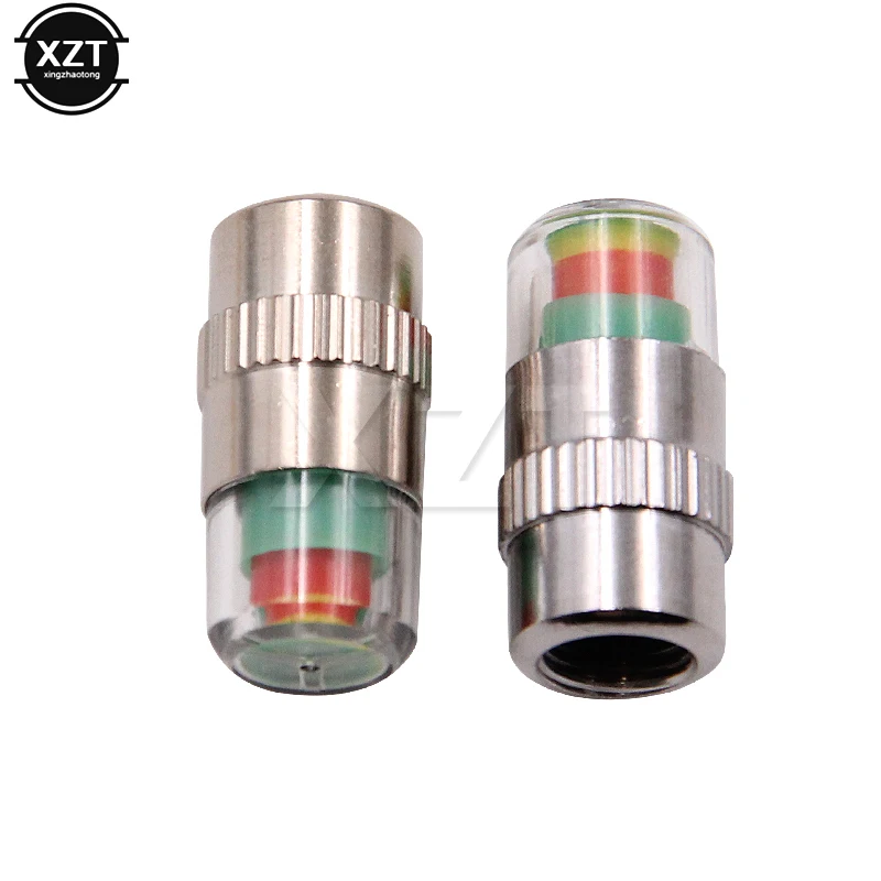 

4 PCS/Lot 2.4 Bar Car Auto Tire Pressure Monitor Valve Stem Caps Cover Sensor Indicator Alert