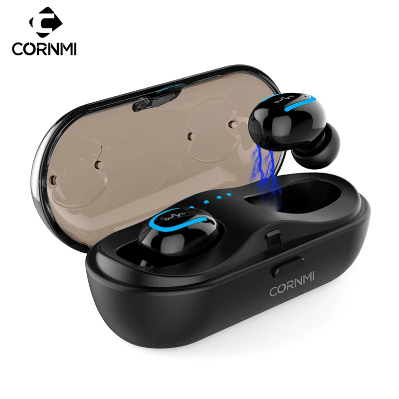 

CORNMI Ture Wireless Earbuds 5.0BT Earbuds Mini In-Earphones HiFi Stereo Earphones Built-in Mic Headsets with Charging Case