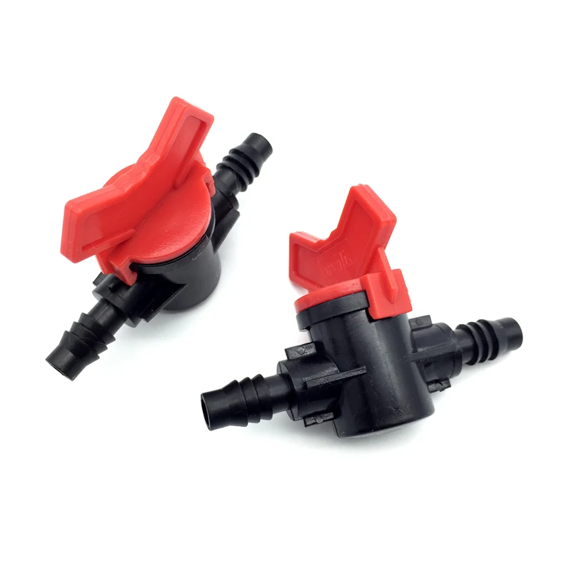 

10 Pcs Convenient Switch 8/11mm G3/8 ' Hose Valve Coupling Valve Barbed Slotted Plastic Valves For Garden Irrigation Drip Tape
