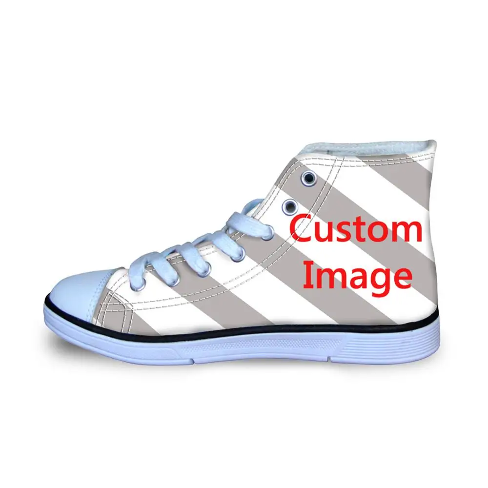 INSTANTARTS детская парусиновая обувь изображение на заказ дизайн 10 до 14 ти лет Повседневное школьная для подростков, для мальчиков и девочек дышащие Туфли без каблуков для спортивной обуви - Цвет: Custom-AT