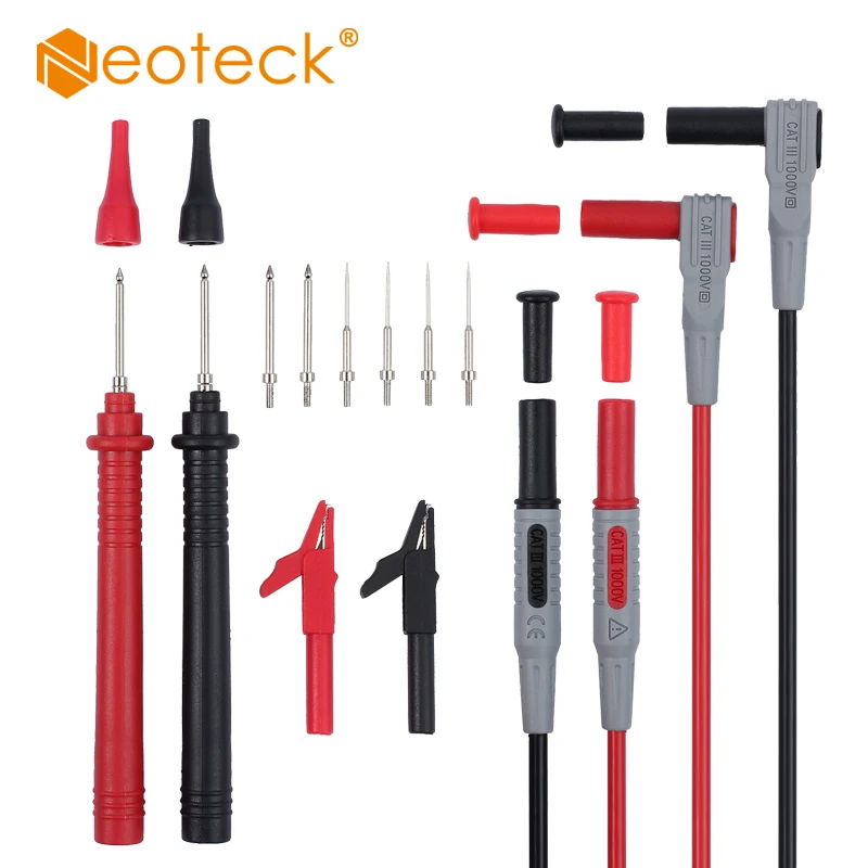 Multimeter Electronic Test Leads Kit,Silicone Wire Pen,For Digital Multi Meter Tester Probe 20A 1000V,Mini Hooks,Alligator Clips,Cat IV Multimeter Electronic Test Leads Kit,Silicone Wire Pen,For Digital Multi Meter Tester Probe 20A 1000V,Mini Hooks,Alligator Clips,Cat IV