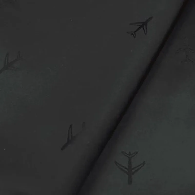 Красивый черный самолет жаккард полиэстер подкладка ткань жаккардовая ткань для DIY шитье украшения 50x135 см