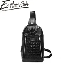 EsMussSein мужская сумка-мессенджер кожаная нагрудная Повседневная сумка мужская дорожная сумка через плечо сумка под крокодилью кожу через плечо Sacoche мужская сумка