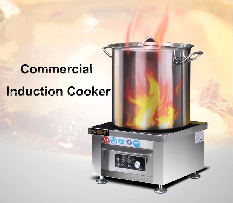 Коммерческая индукционная плита высокомощная печь большая площадь нагрева Интеллектуальная настройка времени и температуры электрическая плита HSS-605G