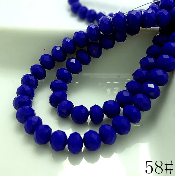 100pcs 6X4mm Rondelle Faceted Glass Loose Spacer Beads Jewelry Making Wholesale 