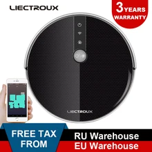 LIECTROUX Робот пылесос C30B, всасывания 3000 PA, 2D Географические карты и гироскоп навигации, с памятью, Wi-Fi APP управления, Электрический бак для воды,...(China)