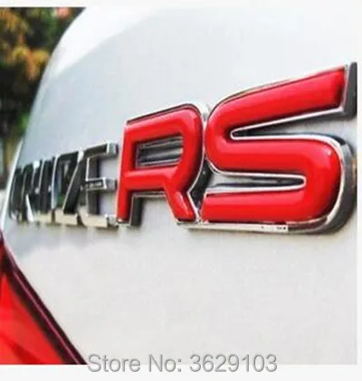 

3D red metal RS alphabet car logo sticker accessories car-styling DIY for Honda fit accord crv civic 2006-2012 jazz city hrv
